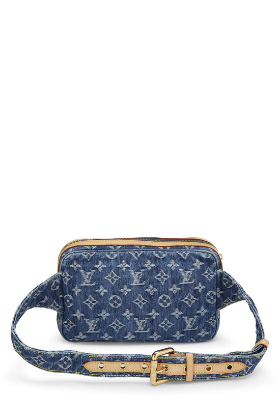 Louis Vuitton Vintage Blue Denim Pleaty Bag Monogram