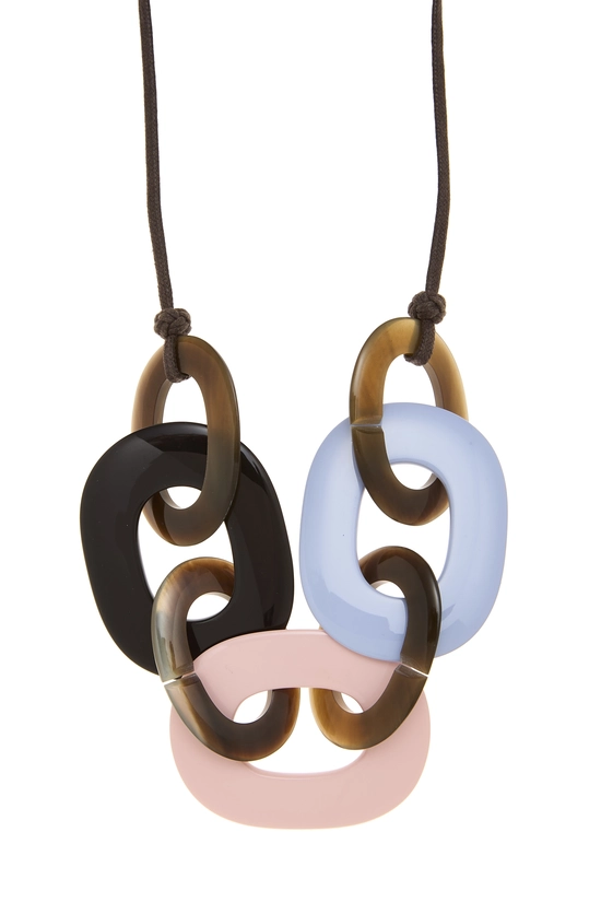 Multicolor Buffalo Horn Karamba Necklace, , large image number 1