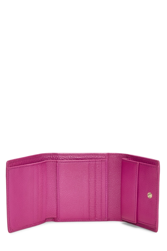 Pink Leather Soho Trifold Wallet, , large image number 3