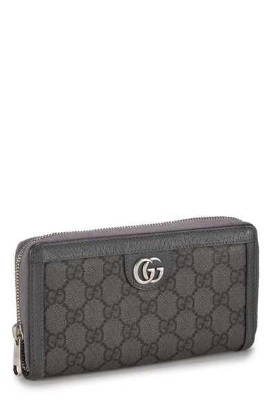Grey GG Supreme Canvas Marmont Zip Around Wallet, , large