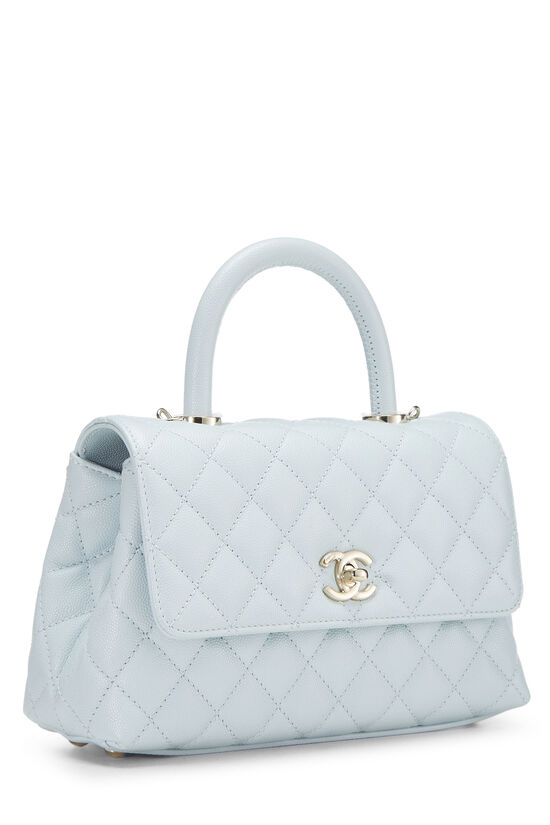 Blue Quilted Caviar Coco Handle Bag Mini, , large image number 3
