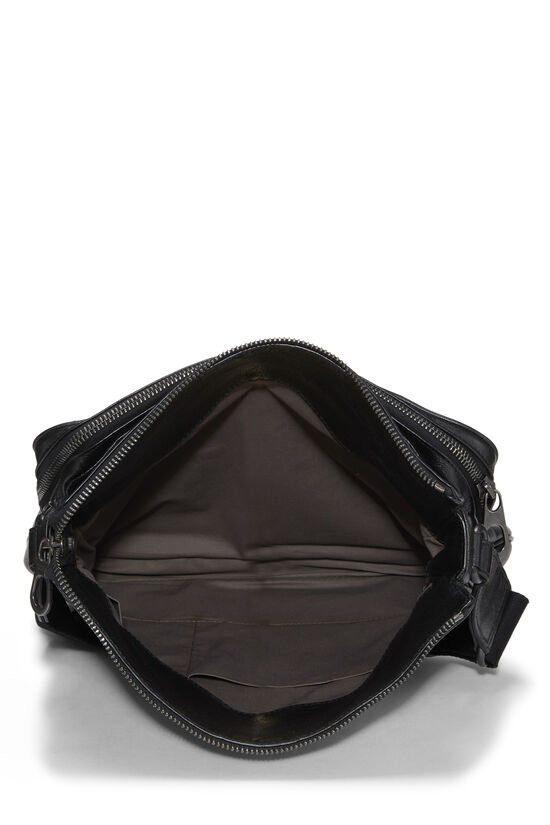 Black Intrecciato Messenger Bag, , large image number 5