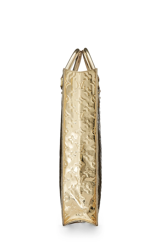 Gold Monogram Miroir Sac Plat, , large image number 2