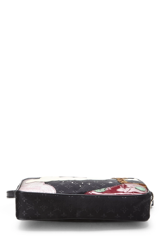 Black Monogram Patchwork Conte De Fees Pochette, , large image number 4