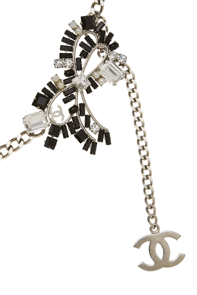 Silver Crystal Chain Belt, , large