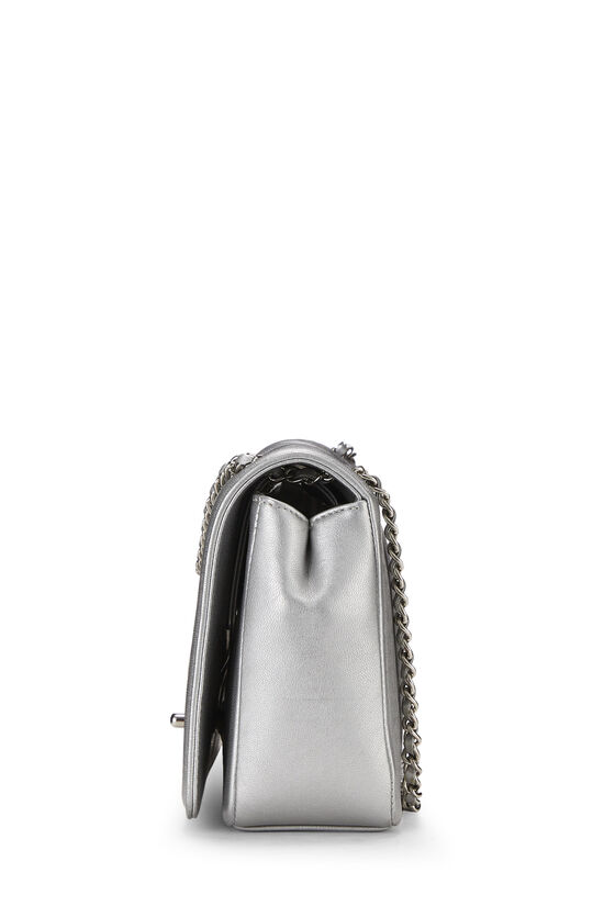 Chanel Silver Metallic Leather Mademoiselle Flap Q6BHRV4NVB001