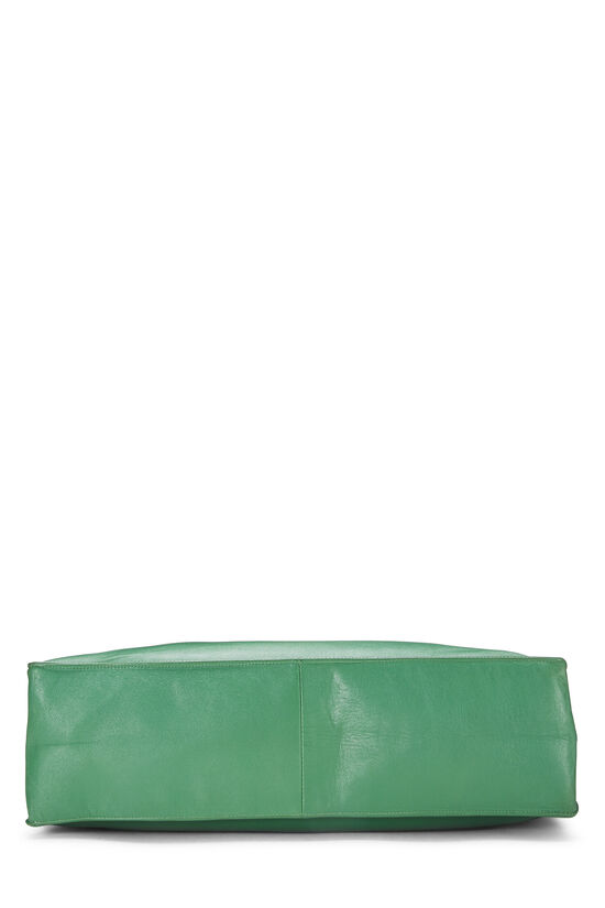 Green Lambskin Flat Chain Handle Tote, , large image number 4