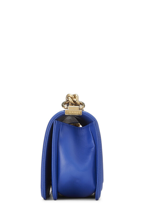Blue Chevron Lambskin Boy Bag Small, , large image number 4
