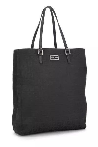 Black Zucchino Canvas Vertical Tote Small, , large