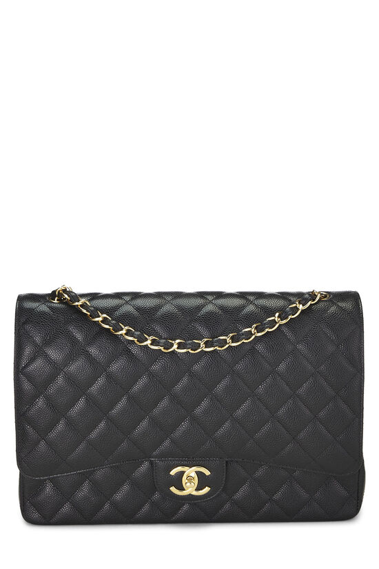 Black Quilted Caviar New Classic Double Flap Maxi, , large image number 0