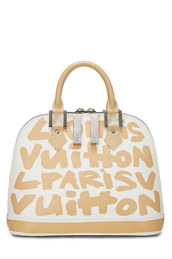 Stephen Sprouse x Louis Vuitton Beige Glazed Leather Graffiti Alma MM, , large image number 0