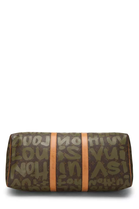 Stephen Sprouse x Louis Vuitton Green Monogram Graffiti Keepall 50, , large image number 4