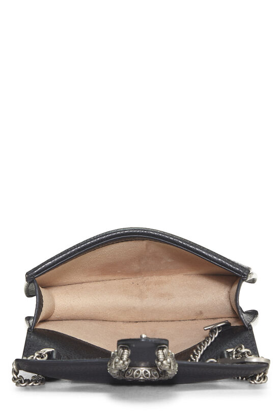 Black Leather Dionysus Shoulder Bag Super Mini, , large image number 5