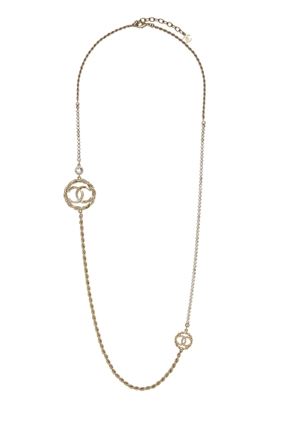 Gold 'CC' Chain Necklace