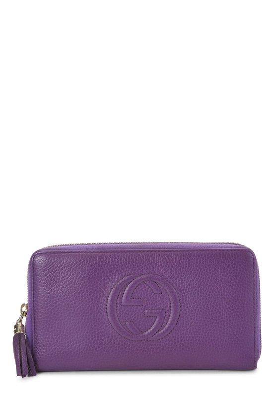 Pre-Owned Purple Leather Soho Zip Around Wallet QFA1F91LUB005