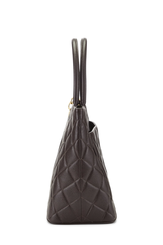 Brown Quilted Caviar Medallion Tote, , large image number 2