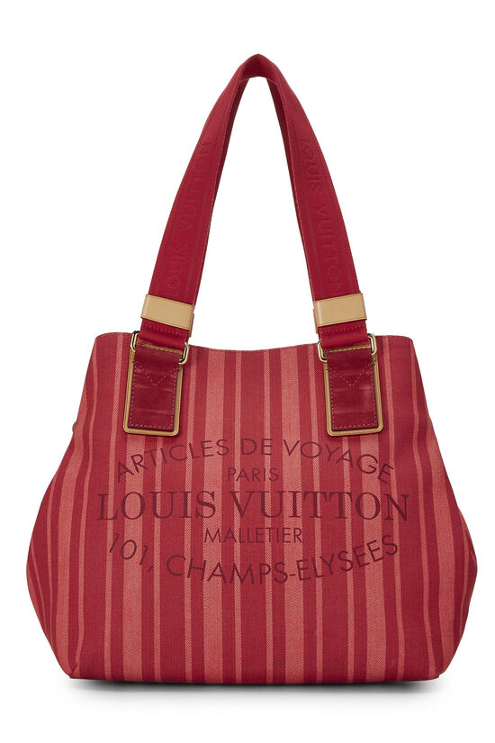Louis Vuitton Red Canvas Cabas PM QJB0070ERF001