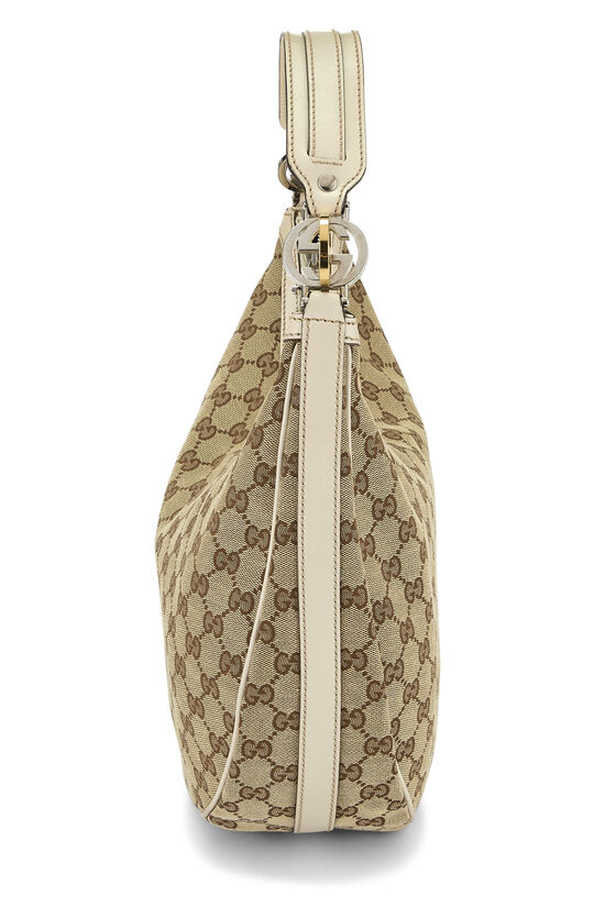White Original GG Canvas Twins Hobo, , large image number 2