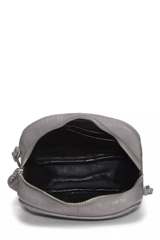 Grey Embossed Calfskin Blogger Bag, , large image number 5