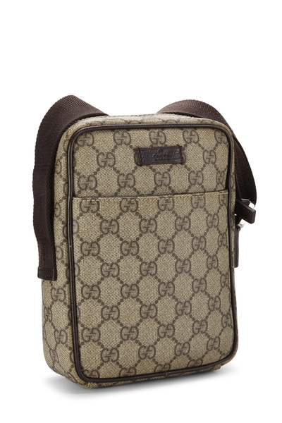 Gucci Brown GG Supreme Canvas Vertical Messenger — photo 2