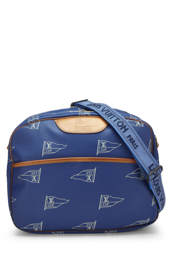 Blue Coated Canvas LV Cup Sac Cowes Shoulder Bag, , large image number 1