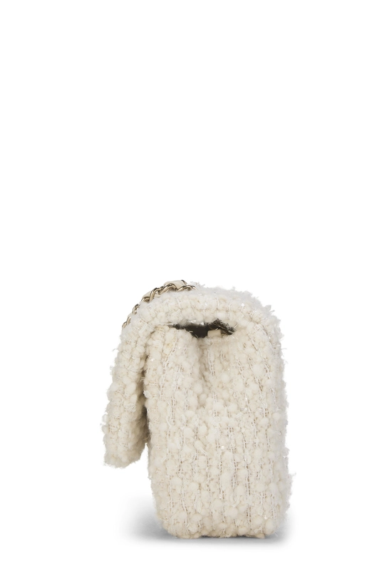 White Tweed Rectangular Flap Mini, , large image number 2