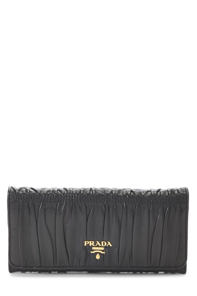Black Nappa Gaufre Continental Wallet