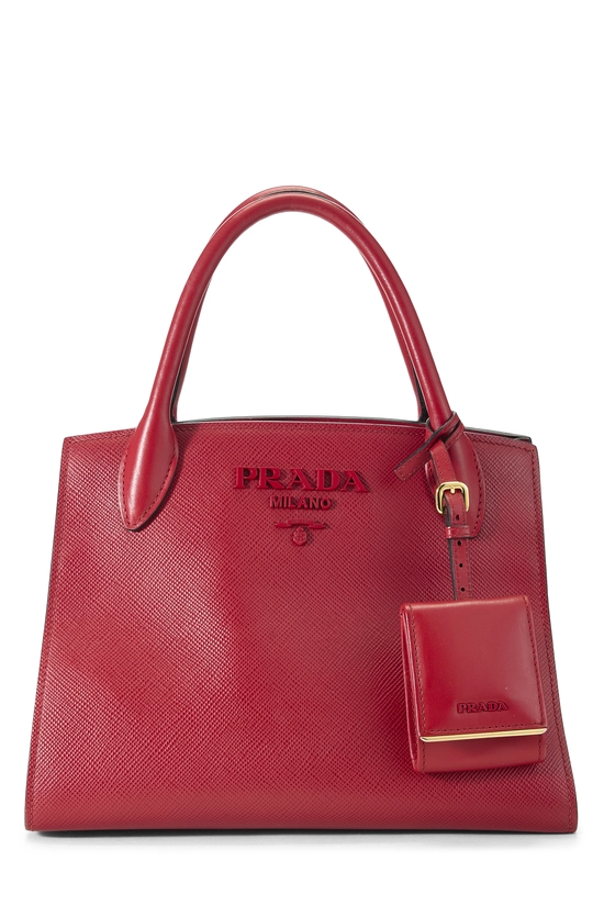Red Saffiano Monochrome Tote Small, , large image number 0