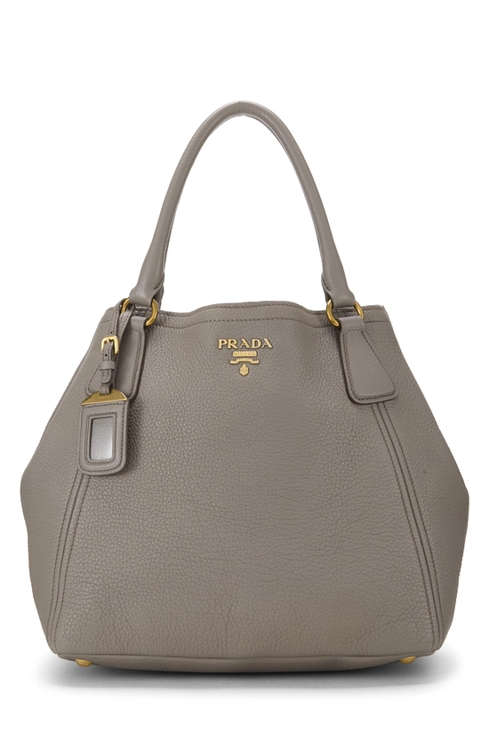 Grey Vitello Daino Sacca 2 Manici, , large image number 0