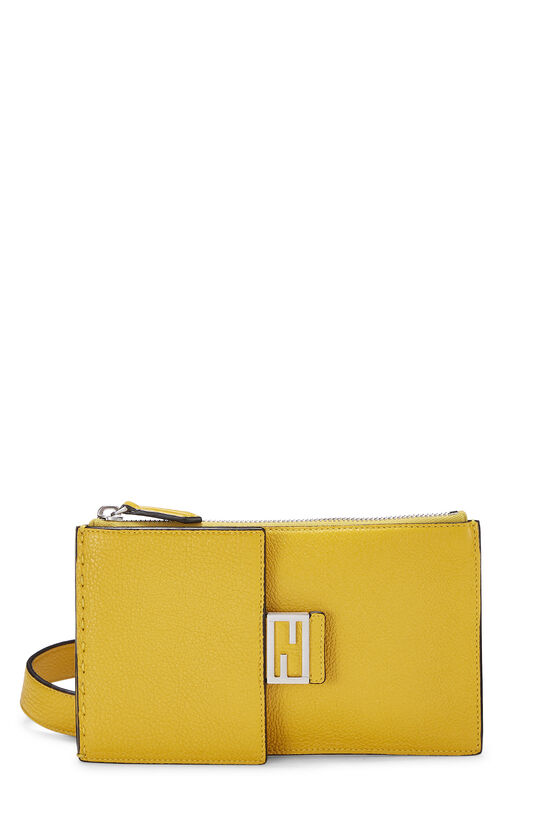 Yellow Leather Waist Pouch, , large image number 0