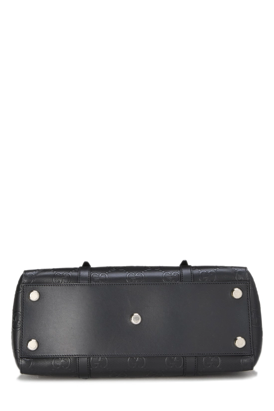Black Embossed GG Leather Tote, , large image number 4