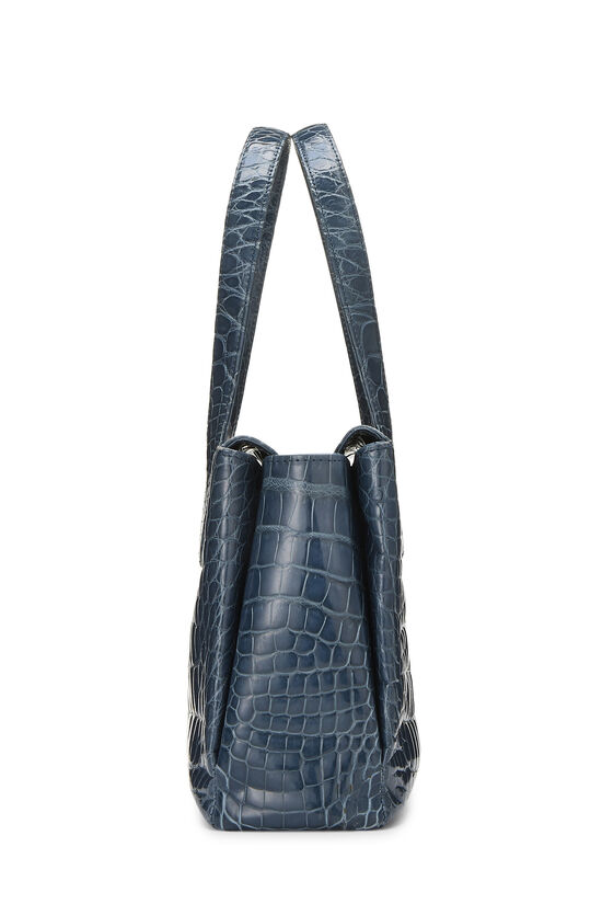 Blue Crocodile Handbag, , large image number 2