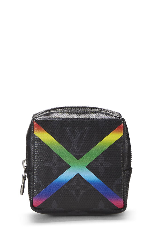 Black Monogram Eclipse Rainbow Box Pouch Bag Charm, , large image number 0