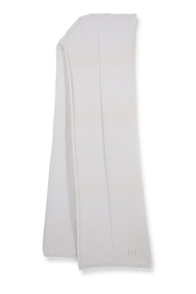 White Wool Hood Scarf