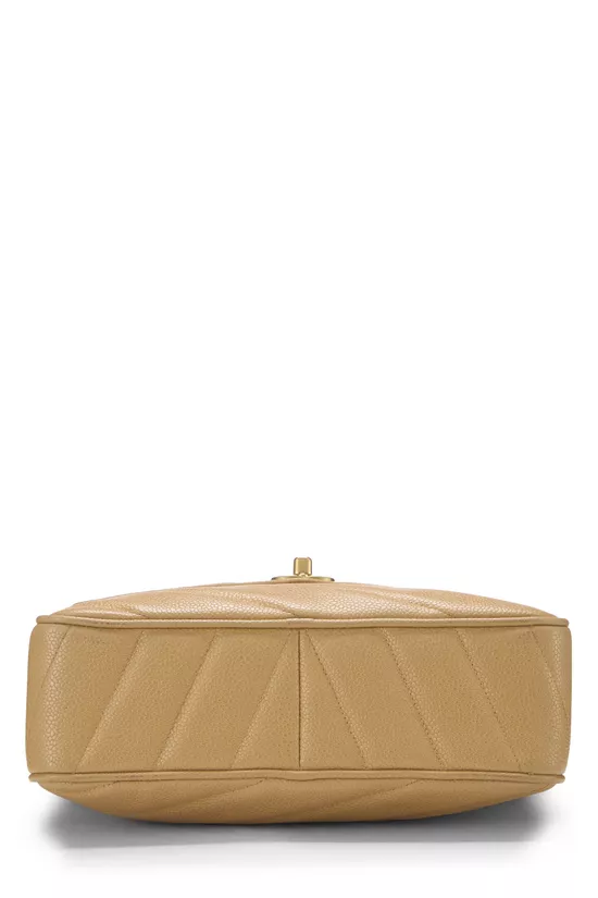 Beige Quilted Caviar Envelope Camera Bag Medium, , large image number 4