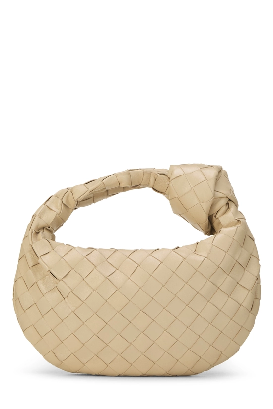 Beige Intrecciato Leather Jodie Mini, , large image number 3
