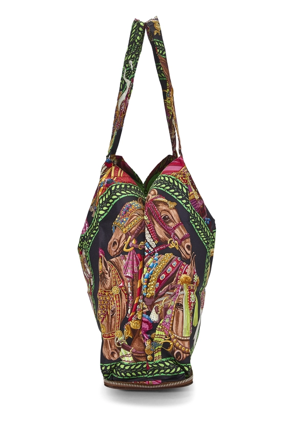 Black 'La Danse du Cheval Marwari' Silky Pop Tote, , large image number 2