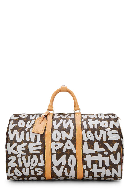 Stephen Sprouse x Louis Vuitton Grey Monogram Graffiti Keepall 50, , large image number 0