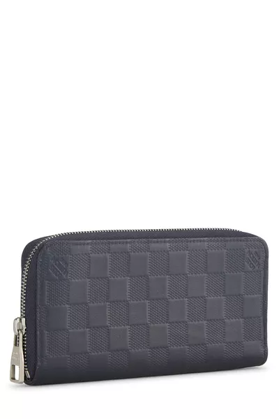 Navy Damier Infini Zippy Vertical Wallet, , large