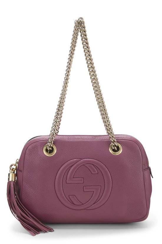 Purple Leather Soho Chain Shoulder Bag, , large image number 0