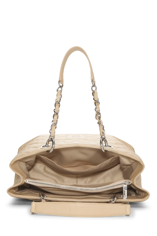 Beige Quilted Caviar Grand Shopping Tote (GST), , large image number 5