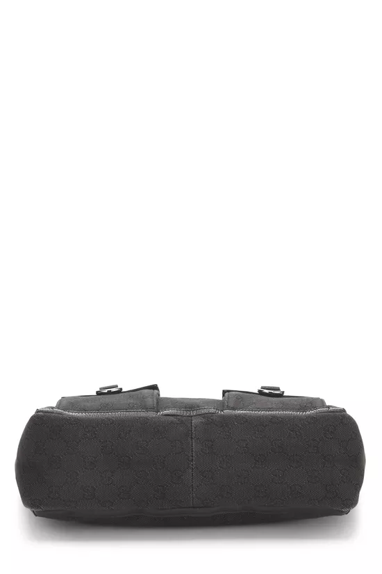 Black GG Canvas Abbey Pocket Tote, , large image number 4