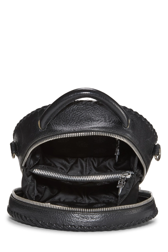 Black Leather Blue Moon Baby Shoulder Bag, , large image number 5