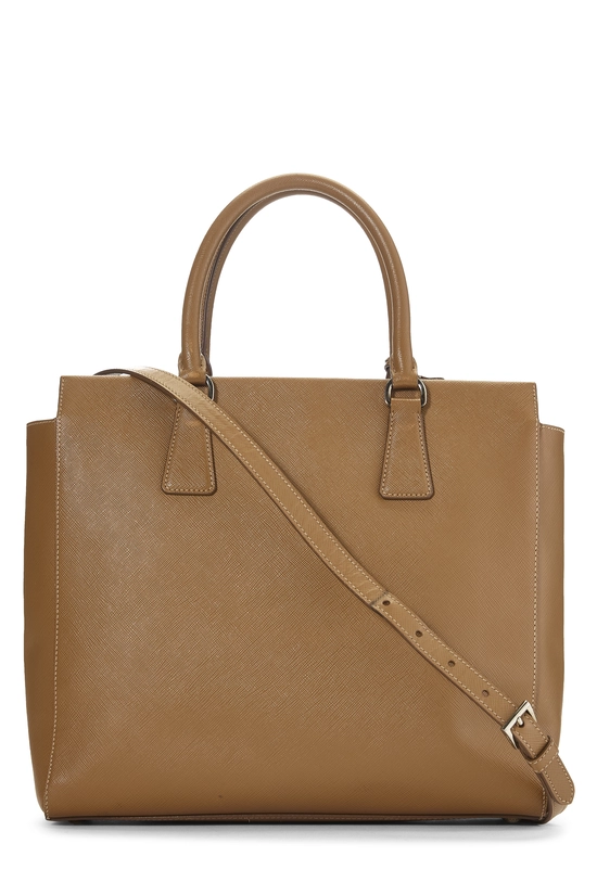 Pre-Owned Brown Saffiano Open Tote QNBDQG3RIB003