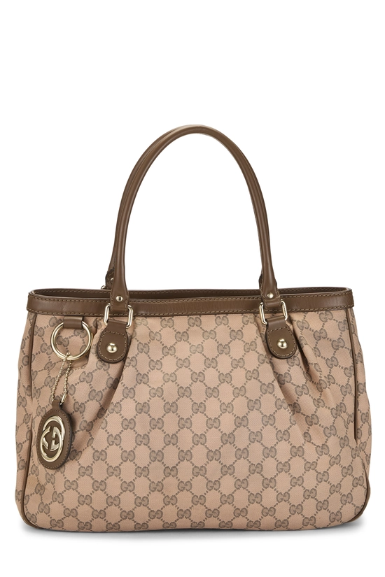 Pink GG Canvas Sukey Zip Handbag Large, , large image number 0