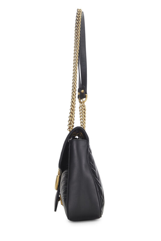 Black Leather Marmont Shoulder Bag Small, , large image number 2