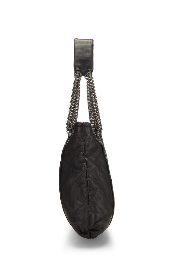 CHANEL, Bags, Chanel Black Lambskin Flat Chain Handle
