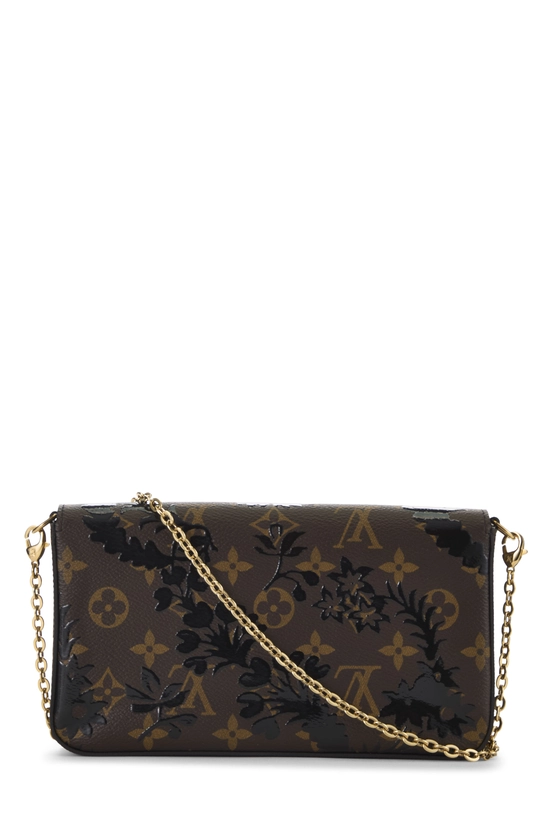 Black Monogram Blossom Pochette Felicie, , large image number 3