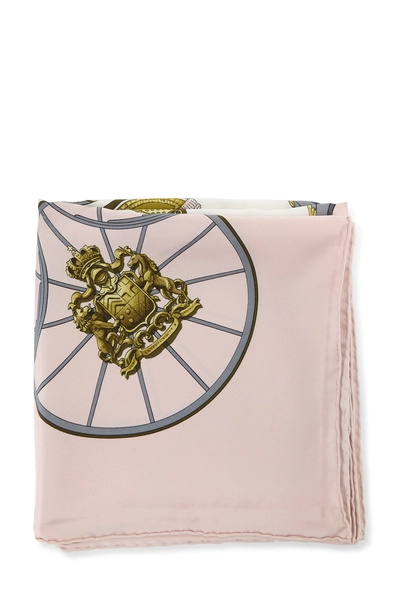 Pink & Multicolor 'Springs' Silk Scarf 90, , large