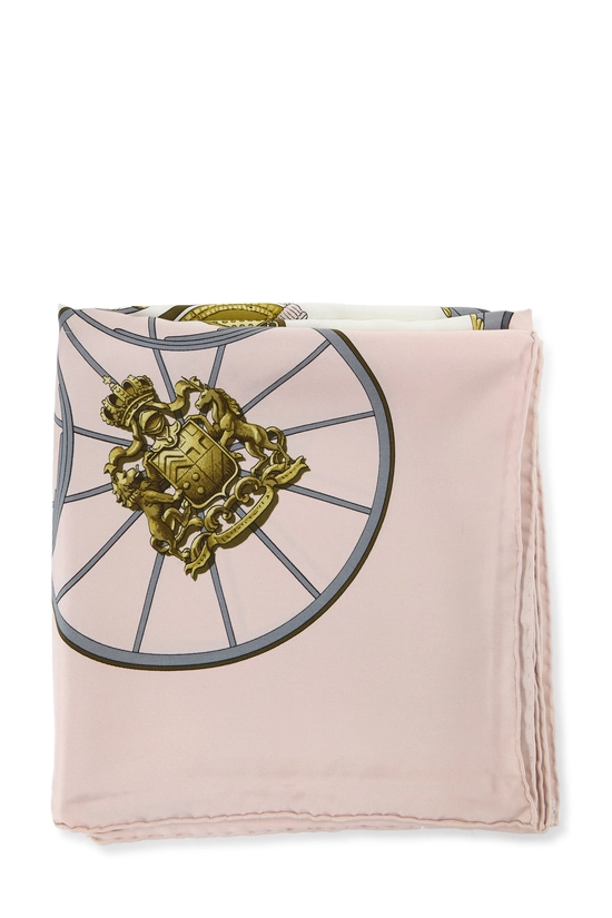 Pink & Multicolor 'Springs' Silk Scarf 90, , large image number 1